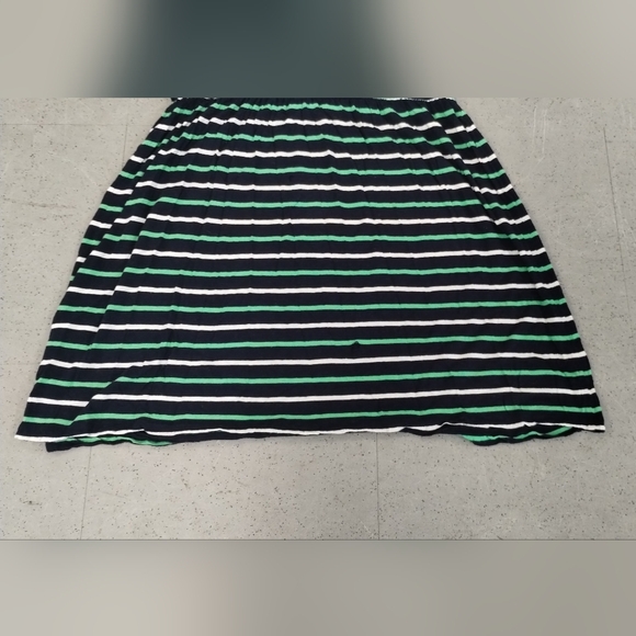 j. Crew Striped Dress Green Blue White Tank Summer Beck cover up dress - Picture 8 of 14